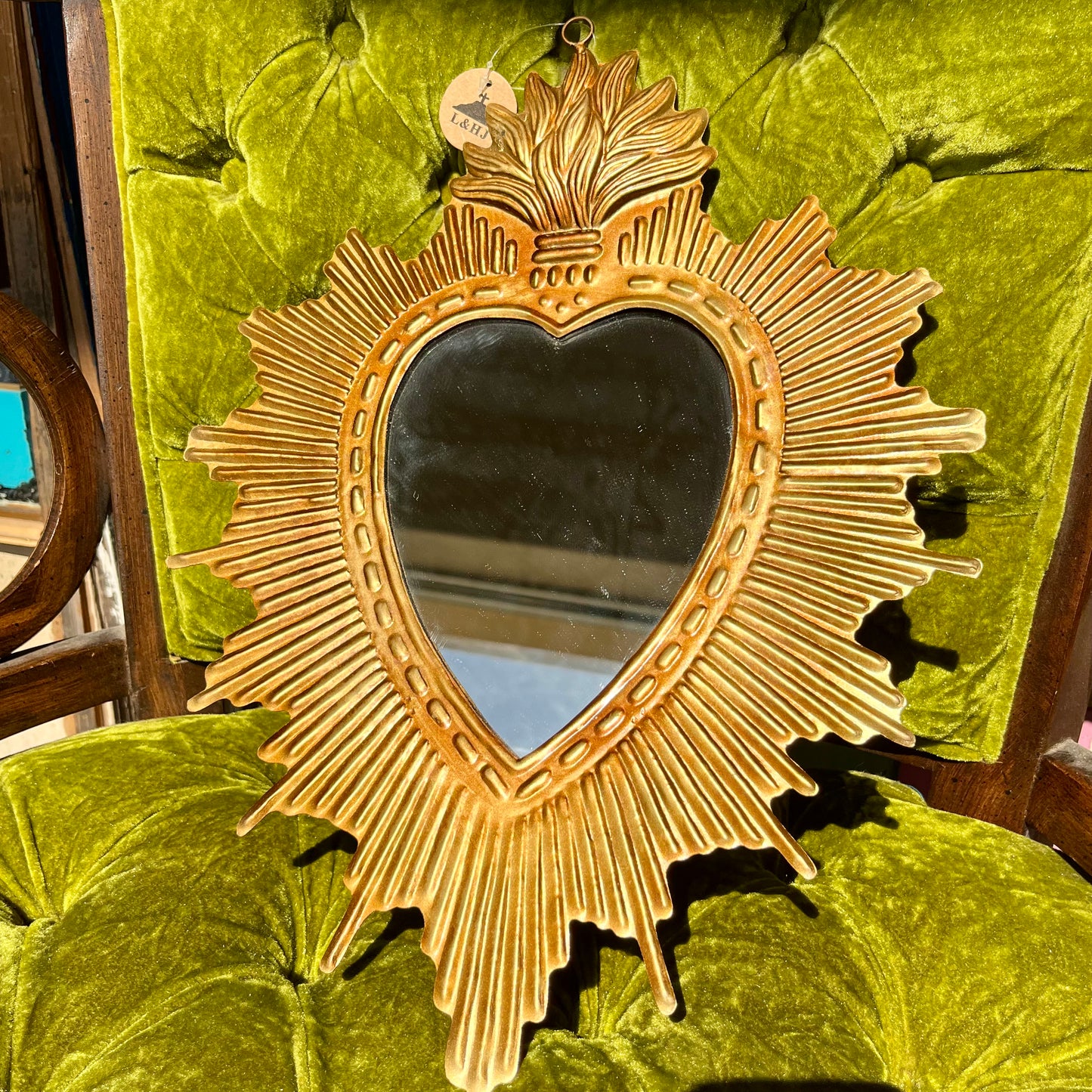 Tin Rays Sacred Heart Mirror