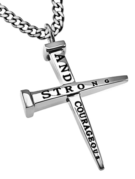 Two Nail Cross 24" Necklace