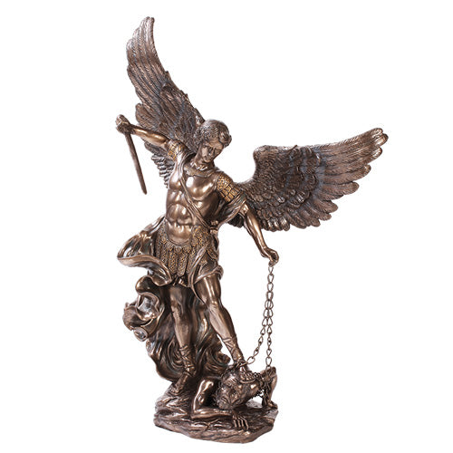 St Michael Bronze Finish Statues