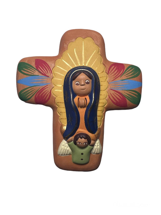 Virgencita Ceramic Cross