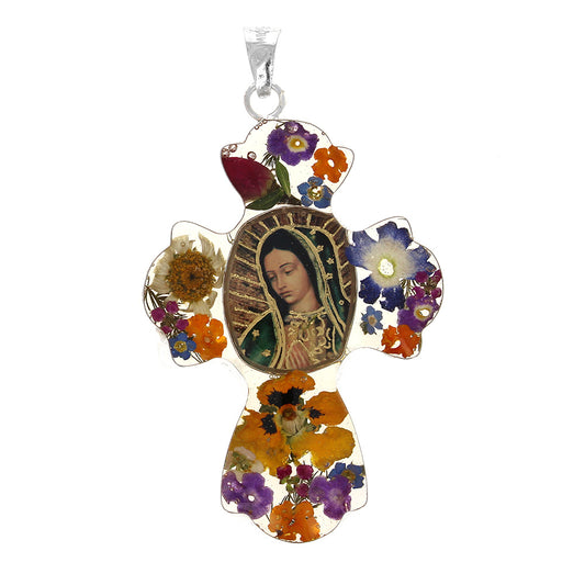 Floral OLG Cross Pendant