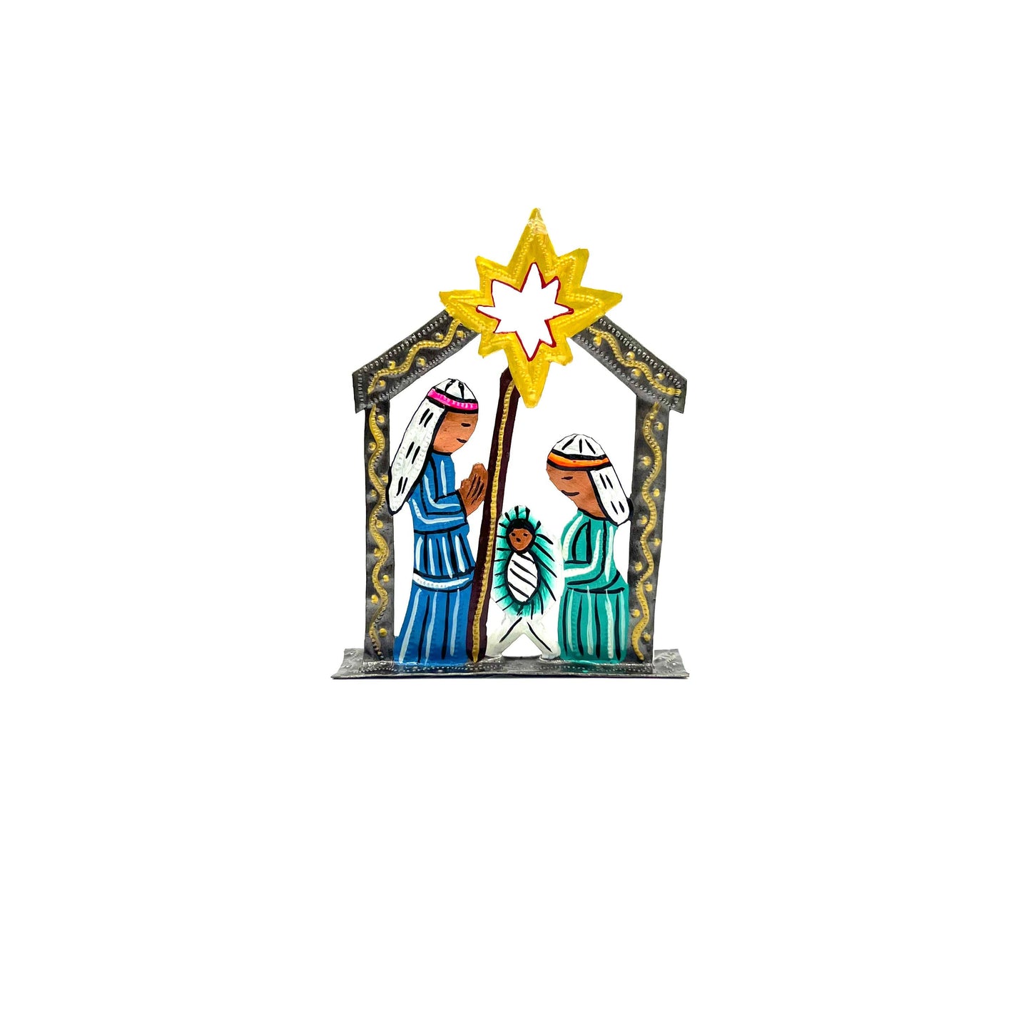 Standing Painted Nativity (MED)