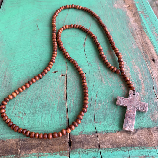 Stone Cross Necklace