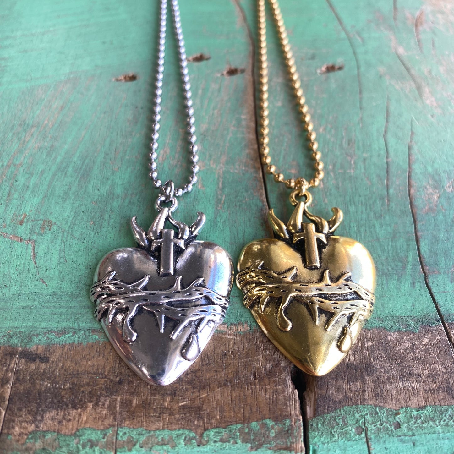 Sacred Heart of Jesus Ball Chain Necklace