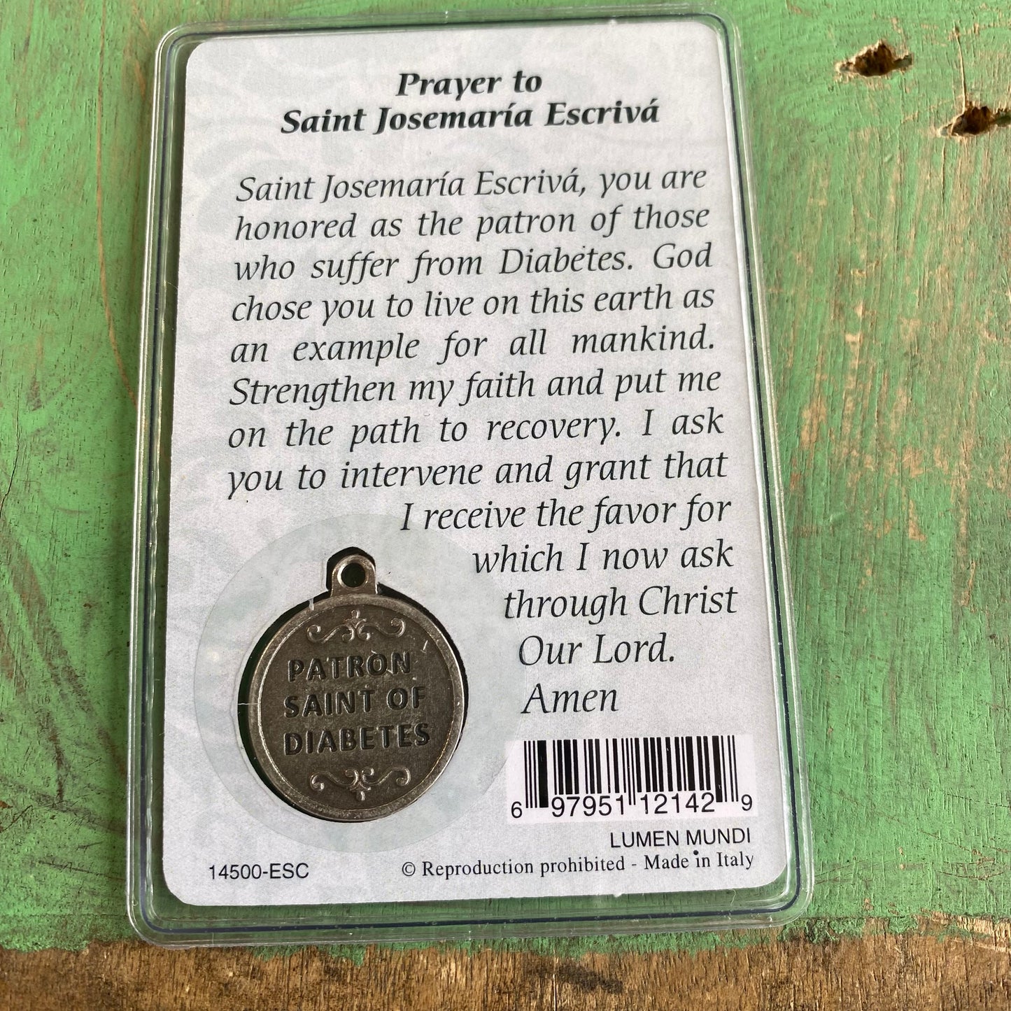 Healing Saints Prayer Cards with Medals