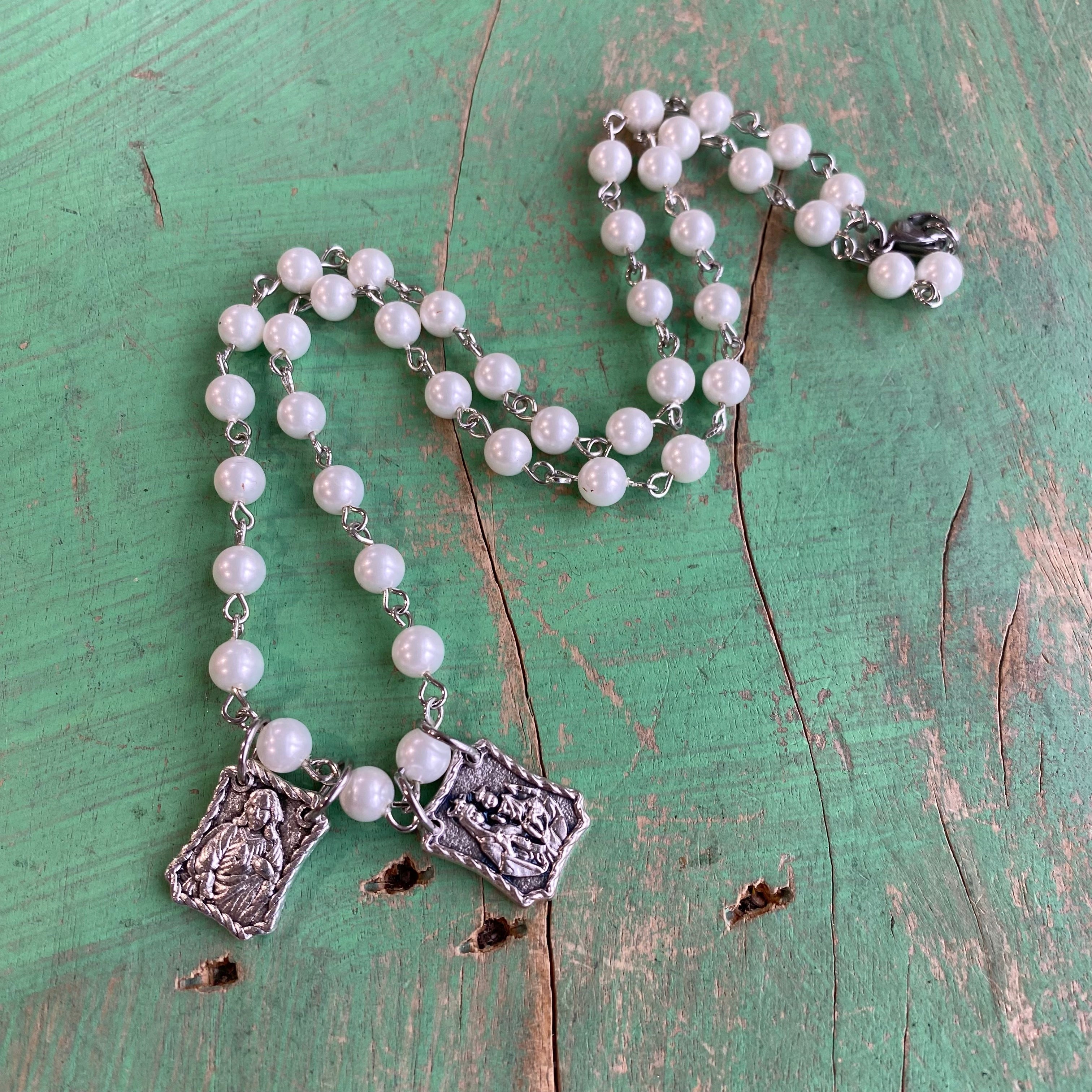 Scapular necklace on sale