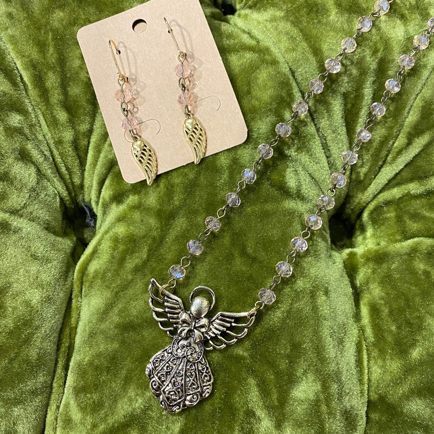 Mi Angelita Necklace and Earrings