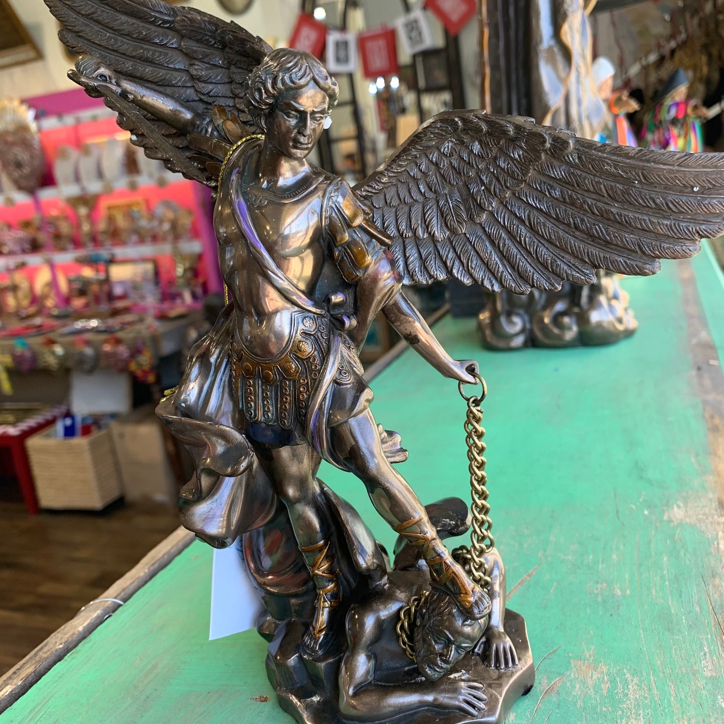 St Michael Bronze Finish Statues