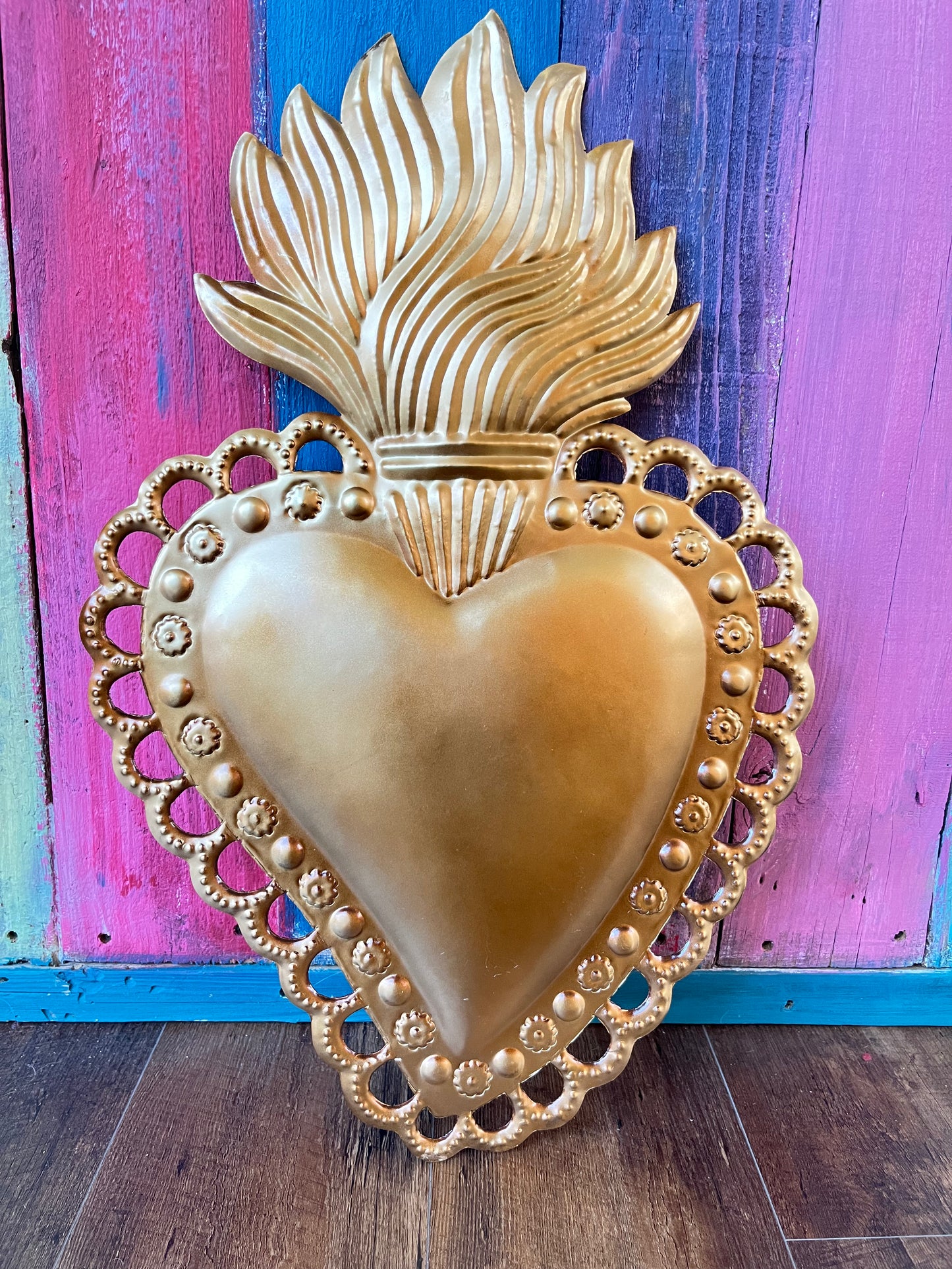 XL Brass Sacred Heart