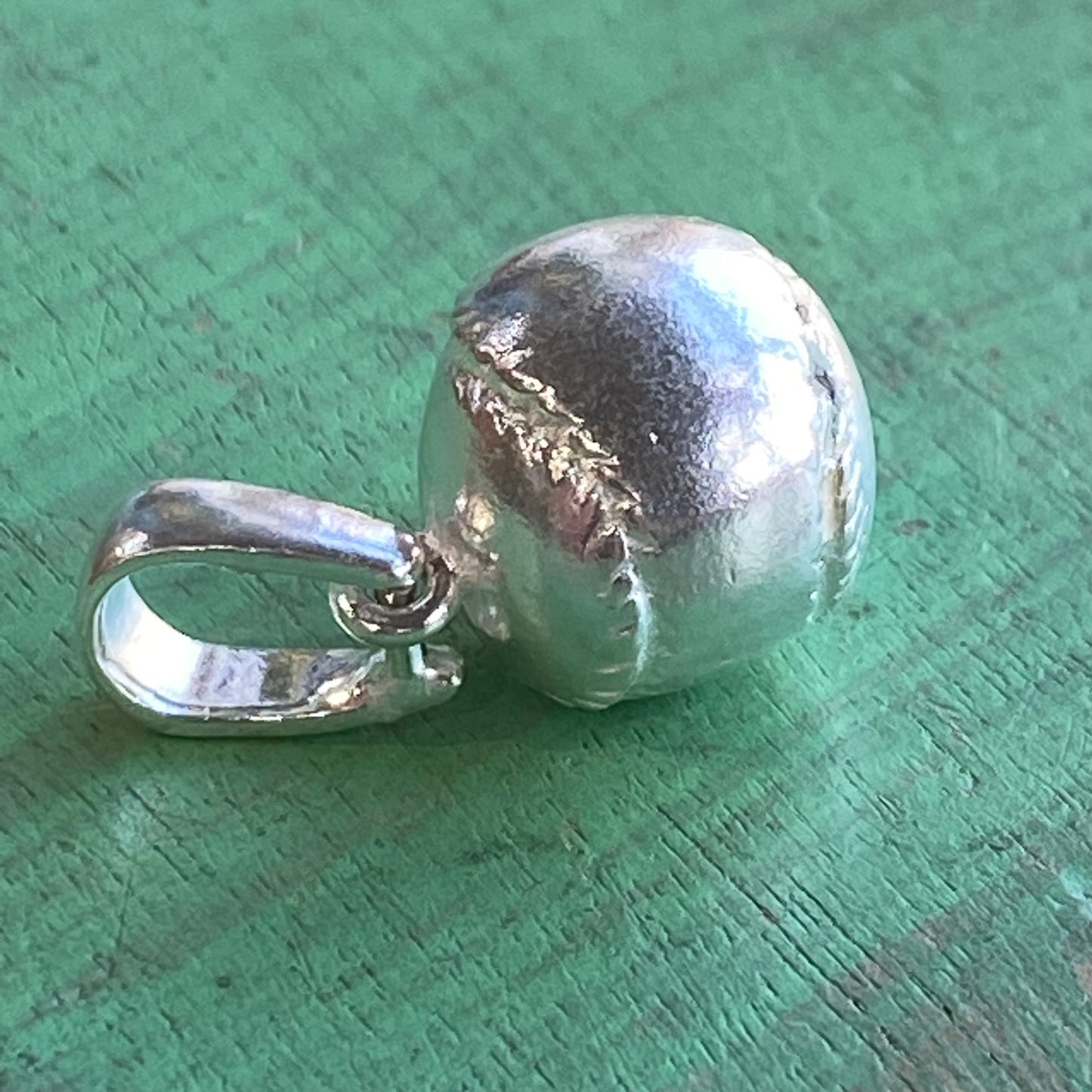 Sterling Silver Baseball Charm