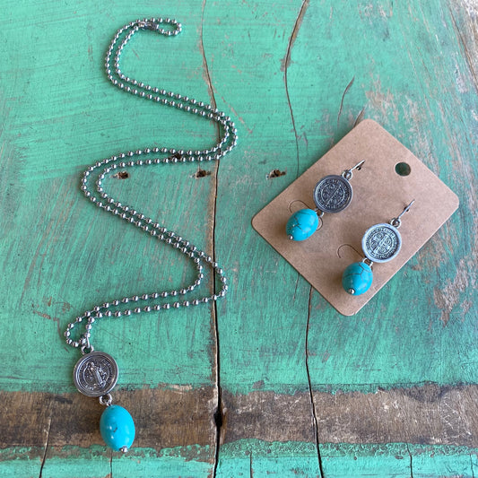 St Benedict Turquoise Set