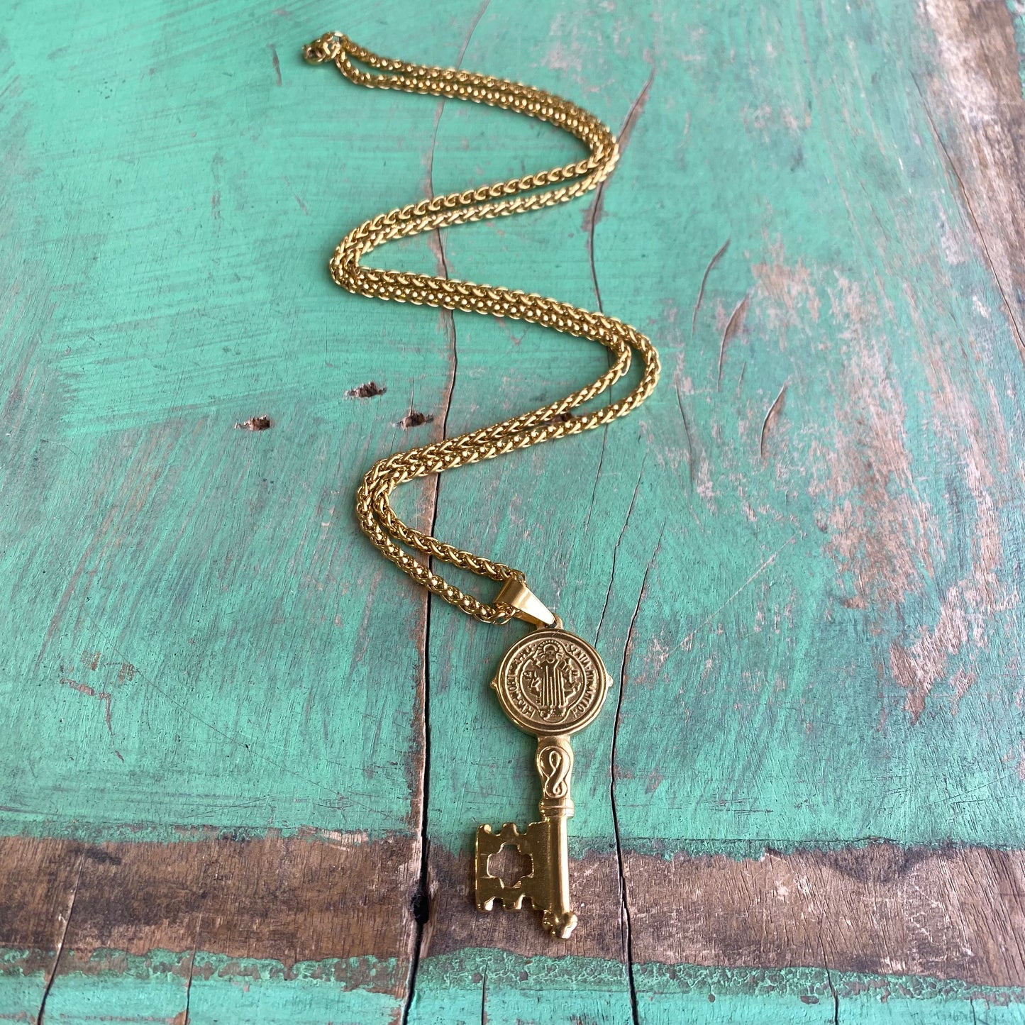 St Benedict Protection Key Necklace