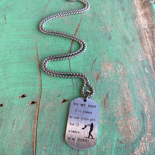 Dad and Daughter Tag Necklace