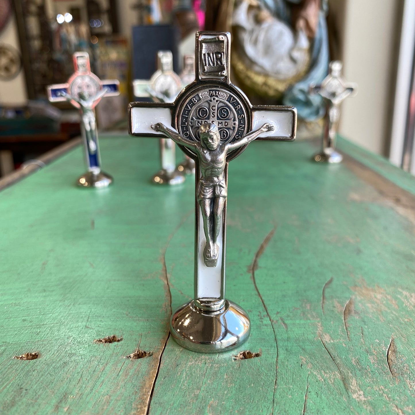 Standing St Benedict Crucifix