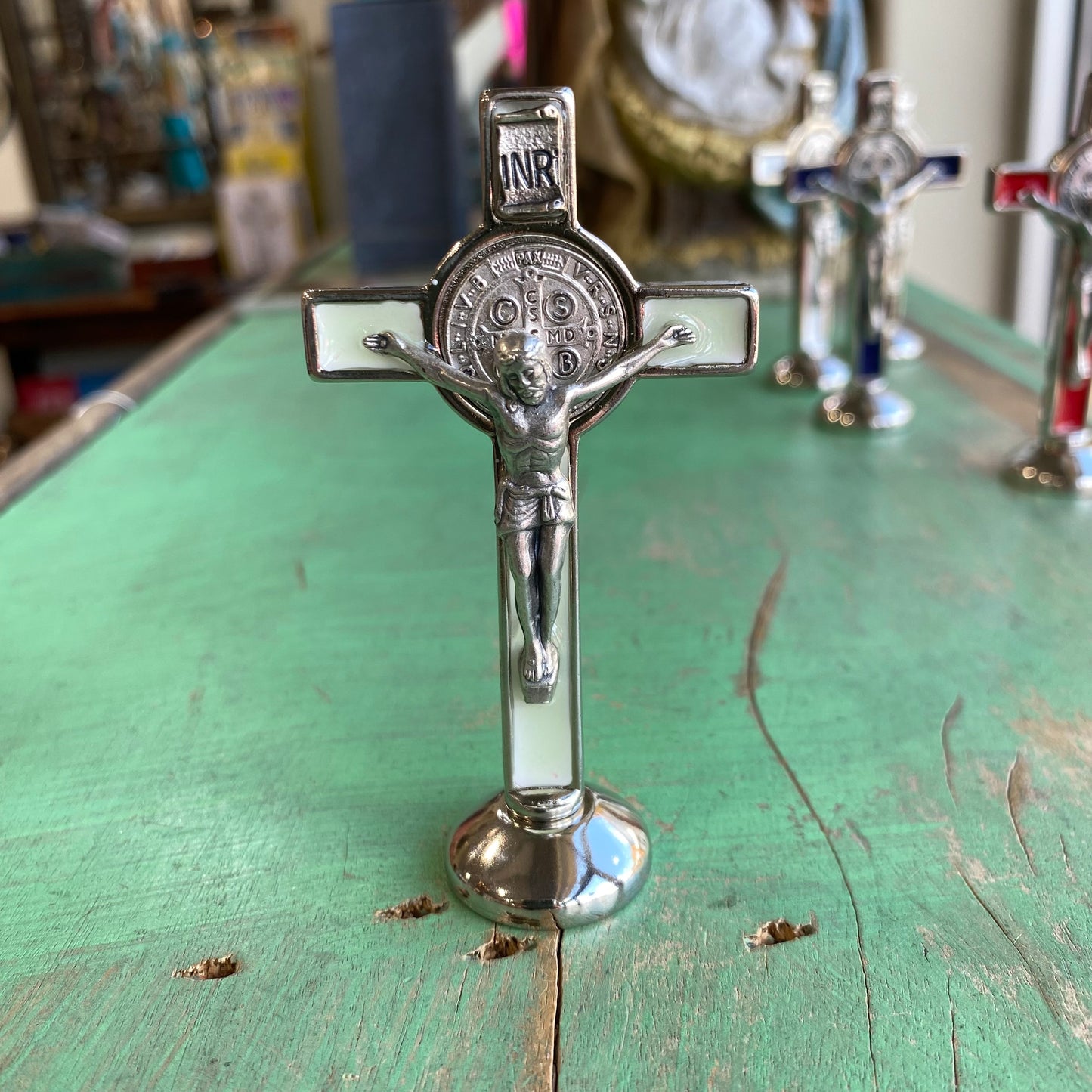 Standing St Benedict Crucifix