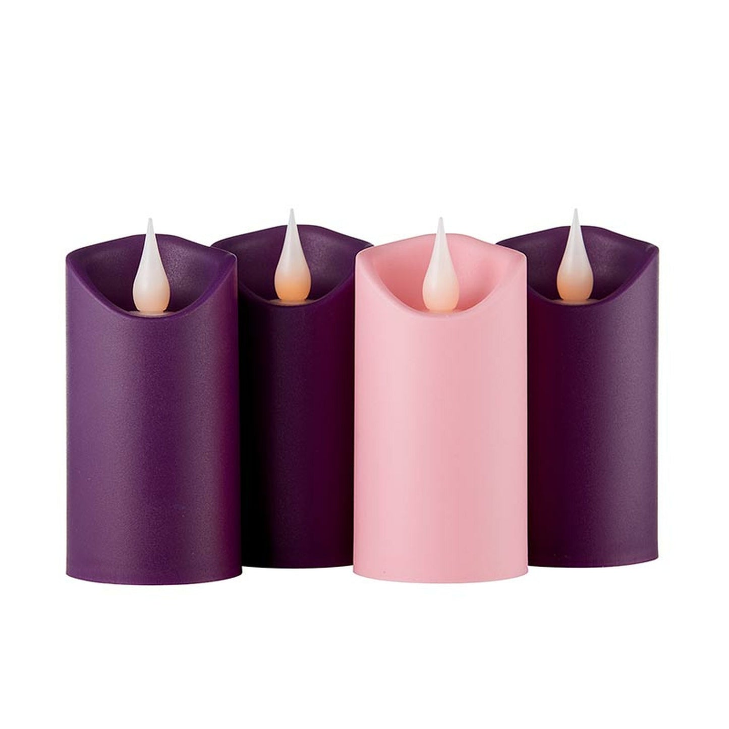 LED Advent Small Pillar Candles