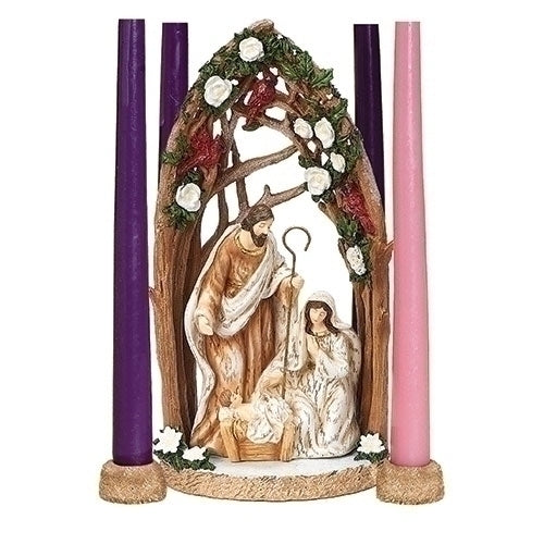 Holy Family Cardinal Advent Candle Display