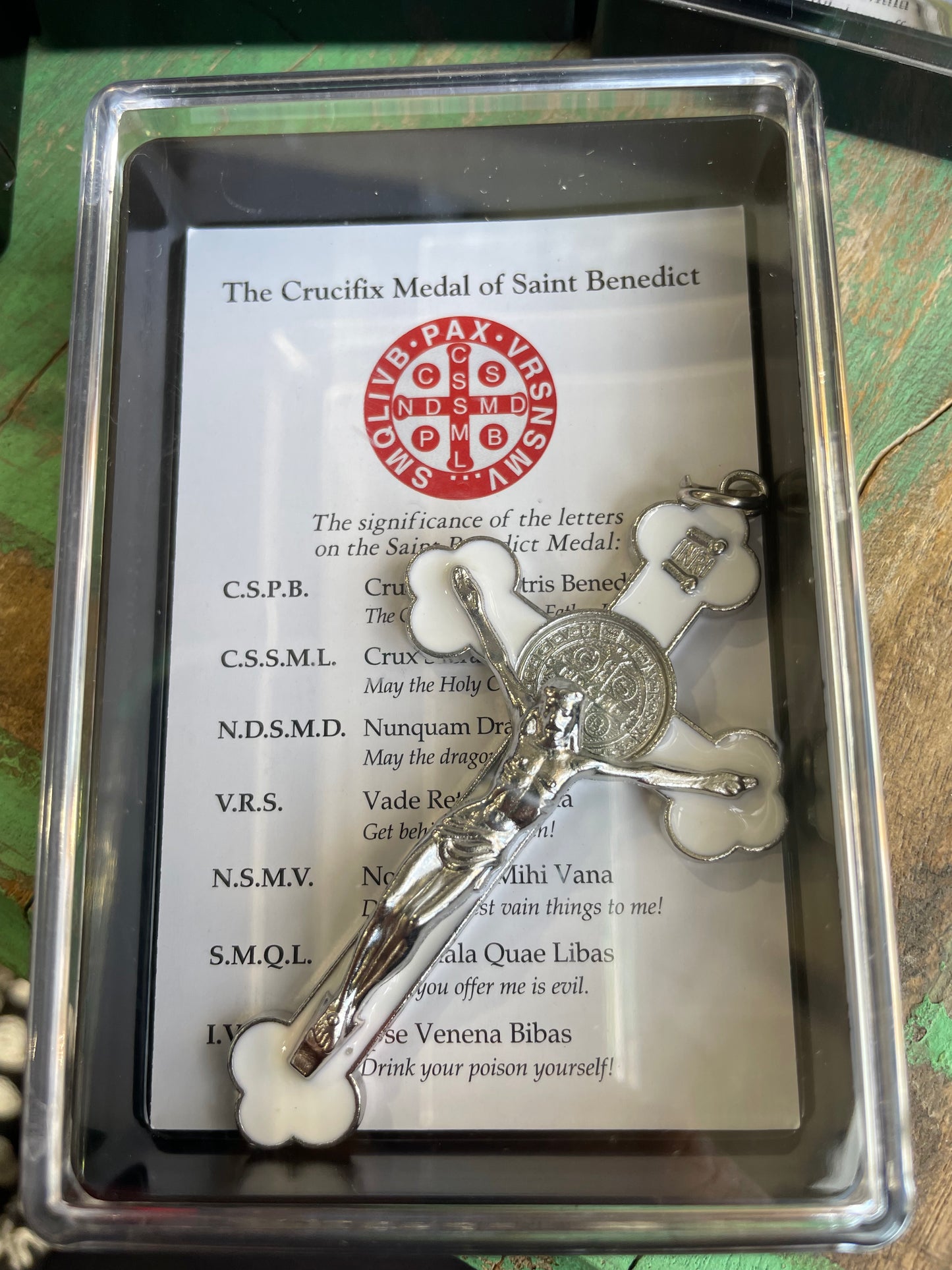 Boxed Enamel St Benedict Crucifix