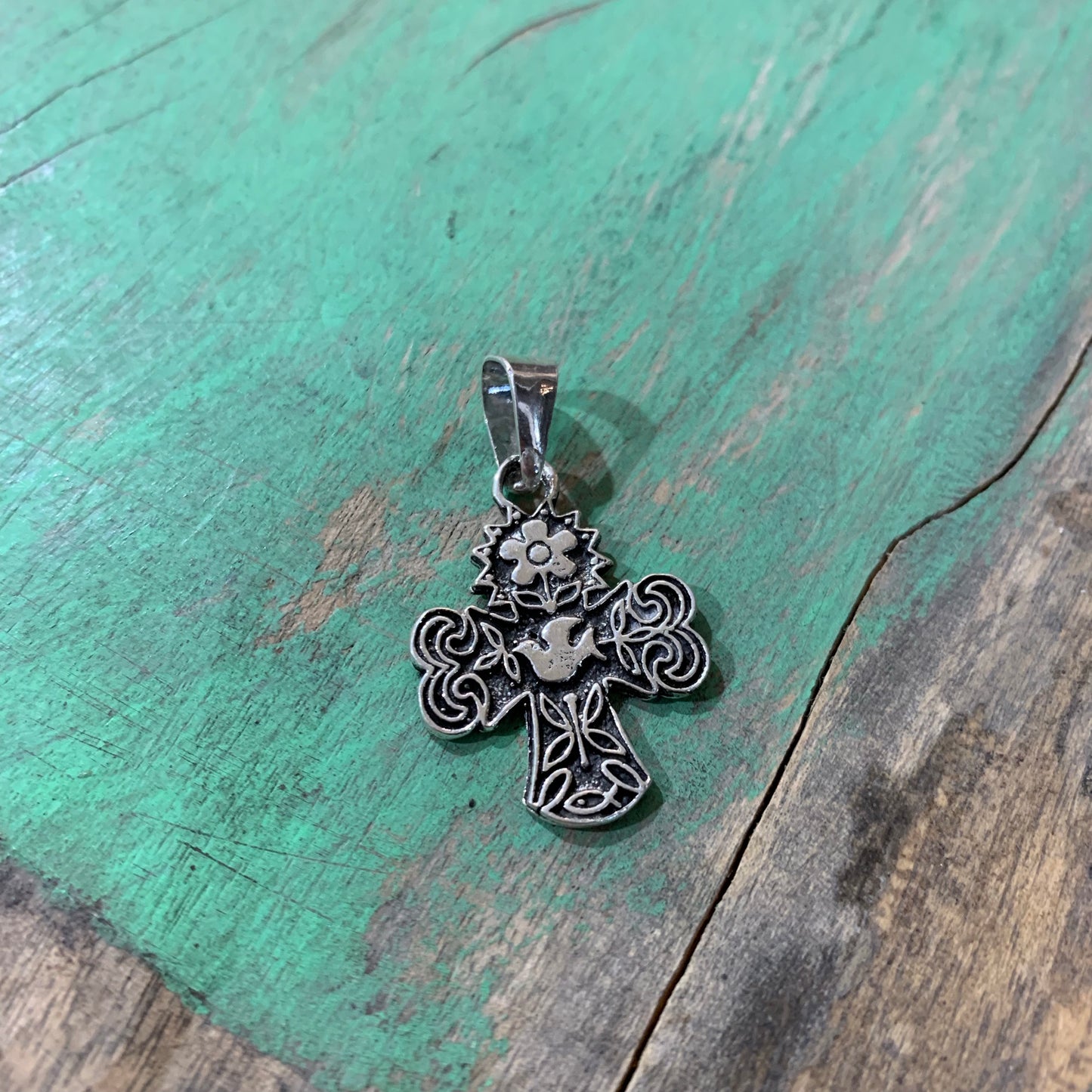 Sterling Silver Spring Cross