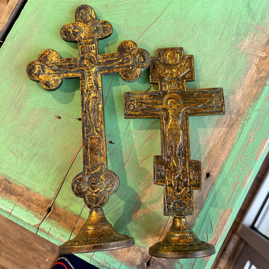 Standing Brass Crucifixes