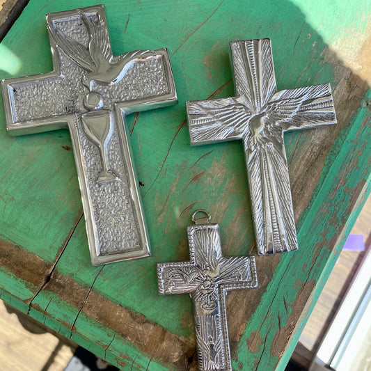 Holy Spirit Pewter Cross