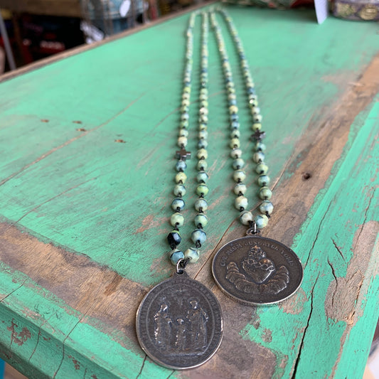 Green Tiger Eye Faith Necklace