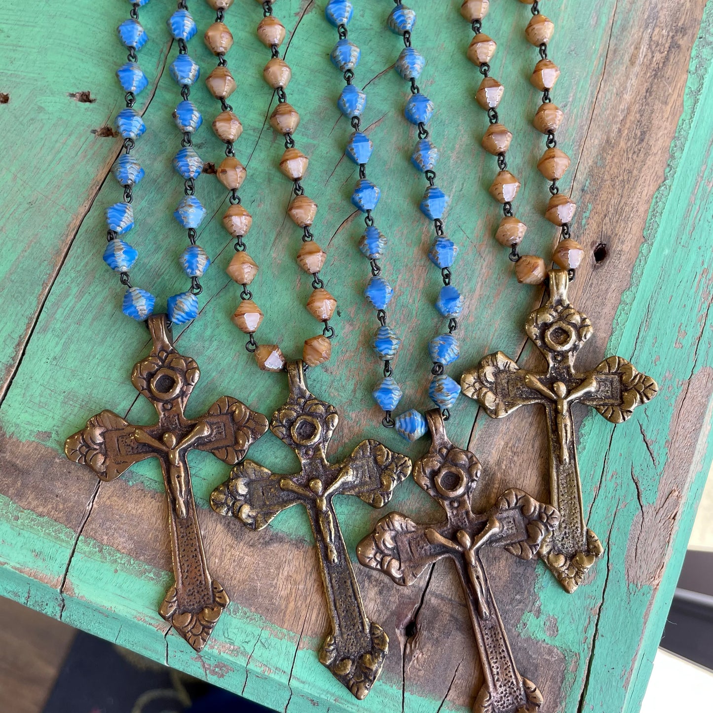 Brass Crucifix Signature Necklace