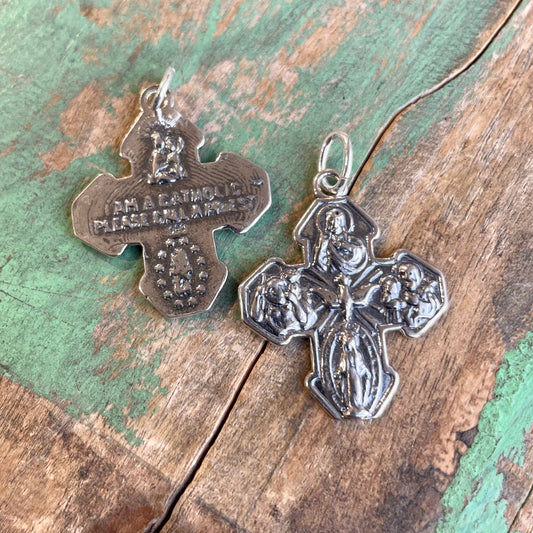 Sterling Silver Ornate 5 Way Cross