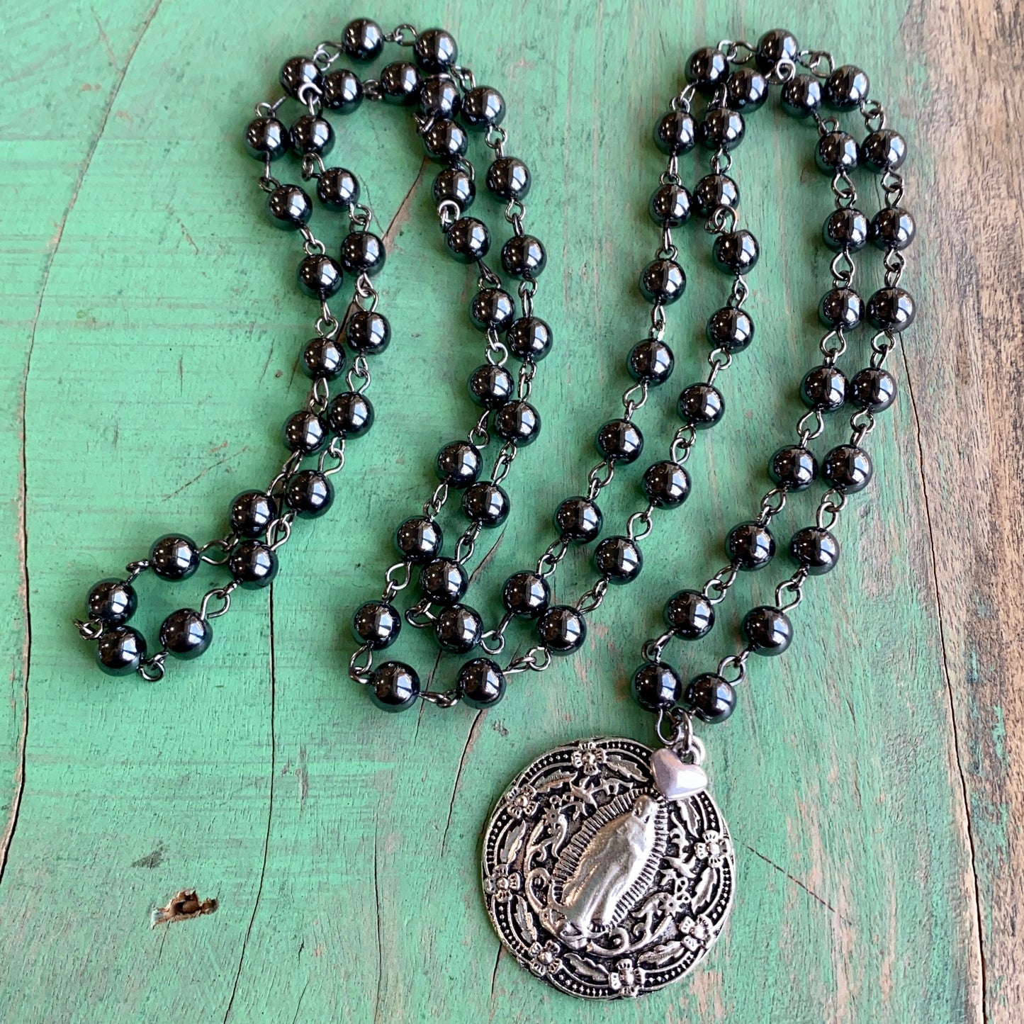 OLG Gunmetal Beaded Necklace