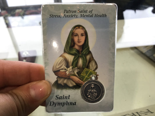 Healing Saints Prayer Cards with Medals