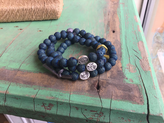 Blue Lava Protection Bracelet