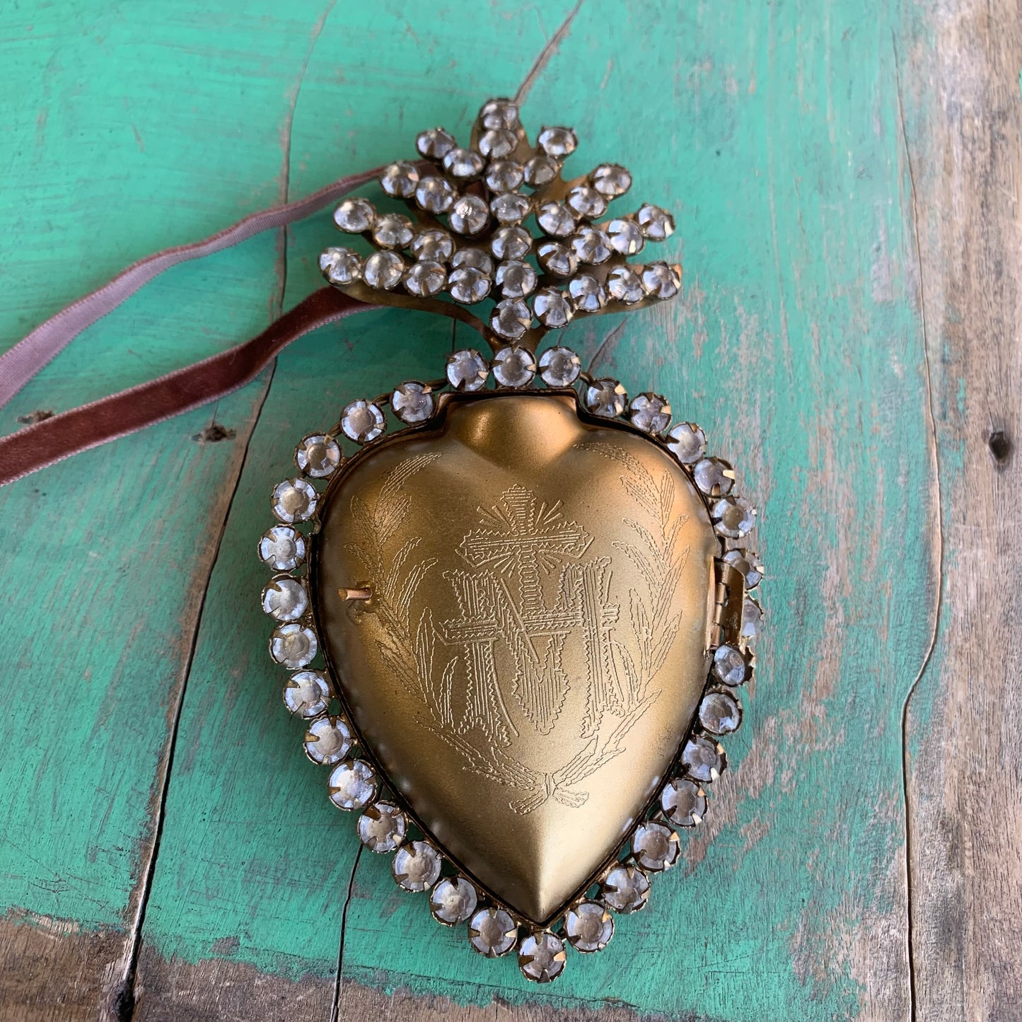 Jeweled Sacred Heart Box