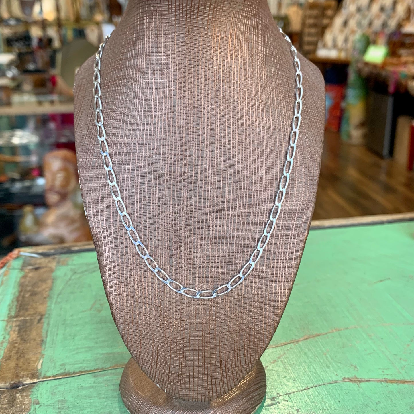 Long Curb Sterling Silver Chain