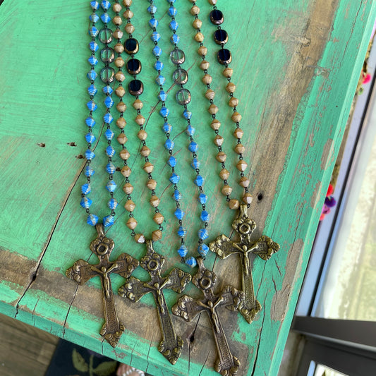 Brass Crucifix Signature Necklace