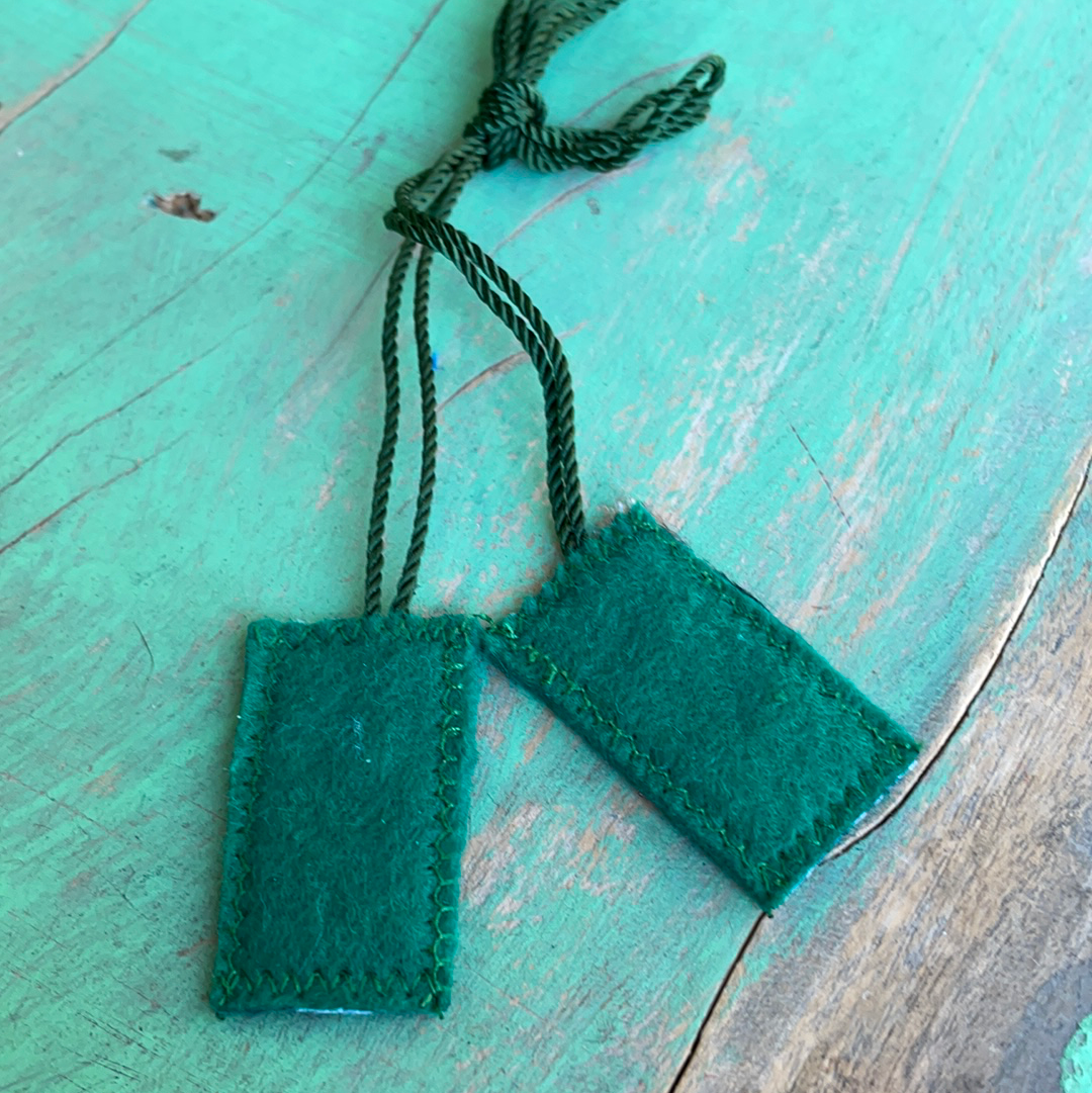 Green St Jude/OLG Cloth Scapular