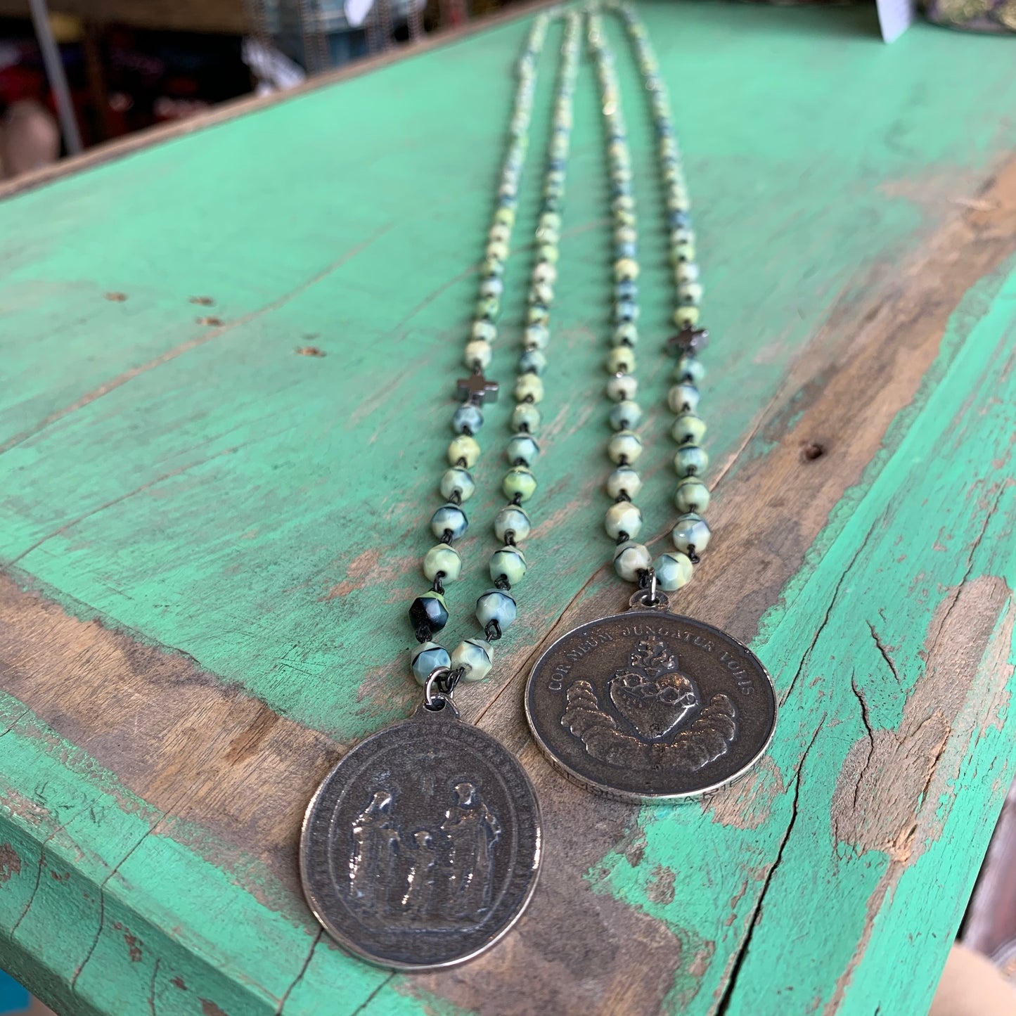 Green Tiger Eye Faith Necklace