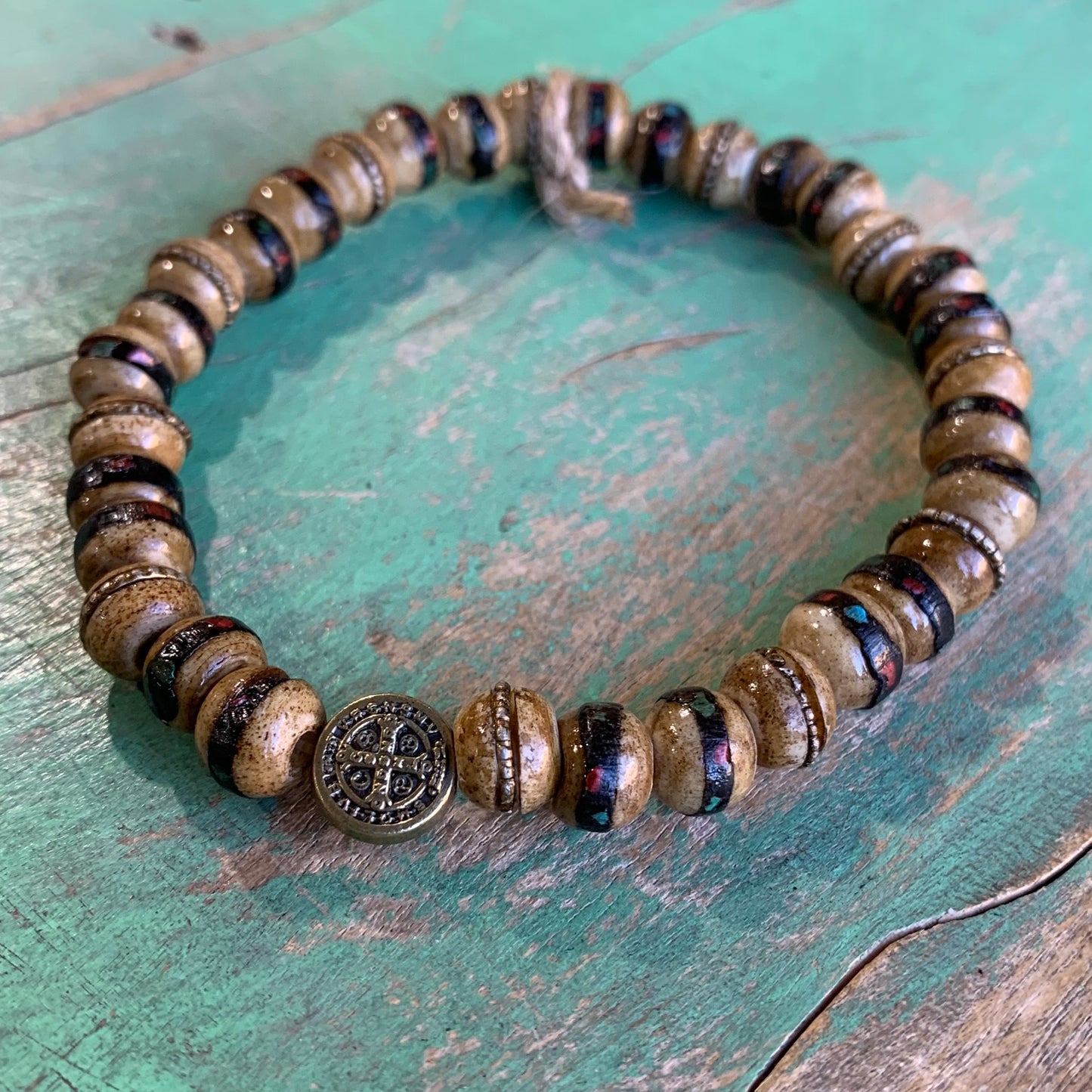 Men Of Faith Brown Prayer Bracelet