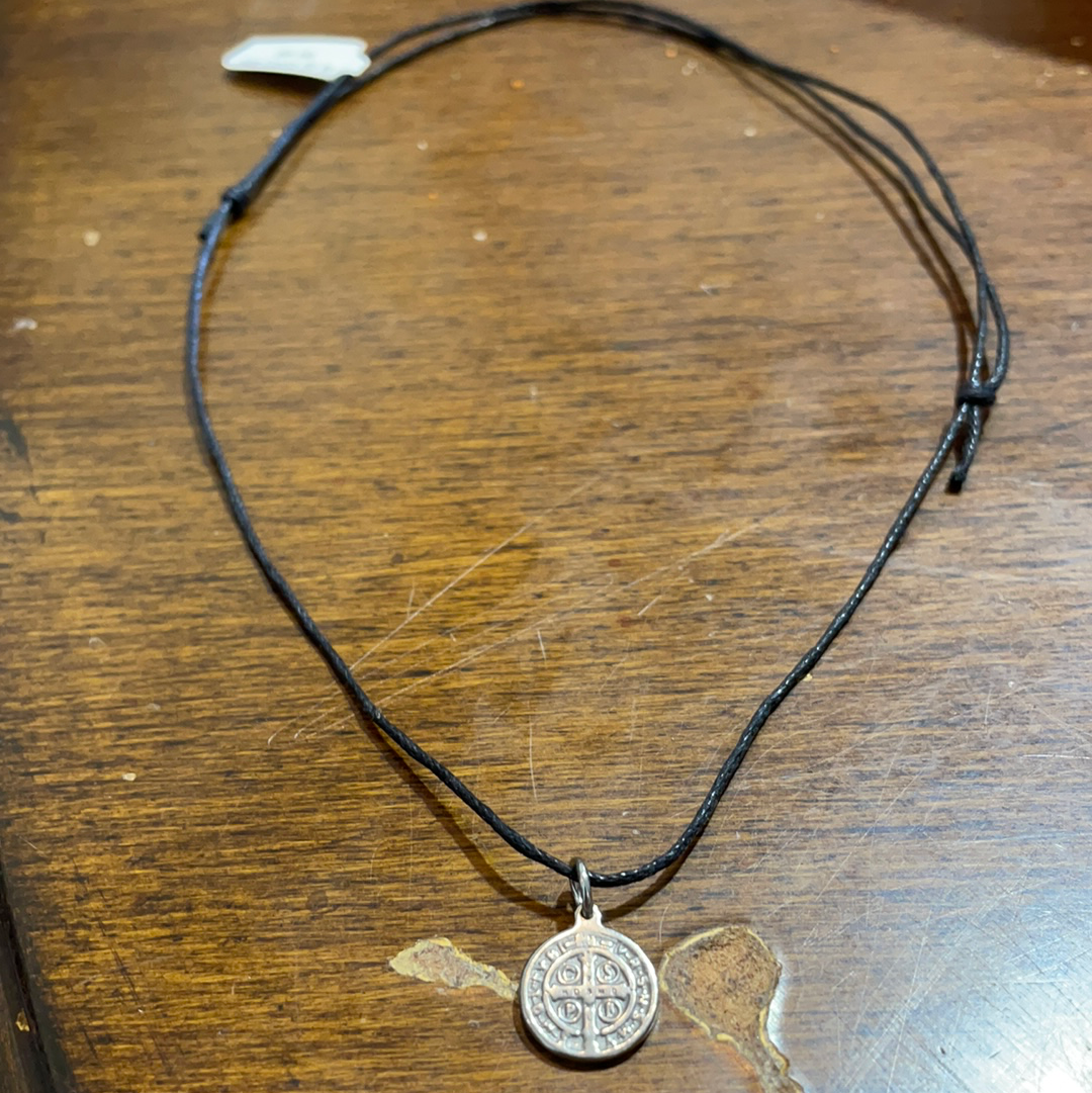 Adjustable Cord St Benedict Necklace