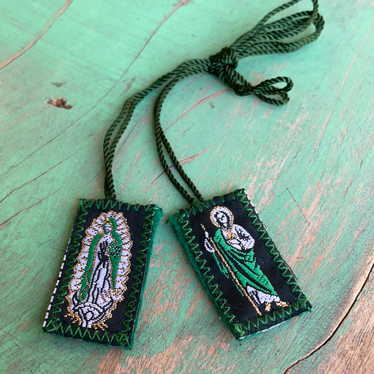 Green St Jude/OLG Cloth Scapular