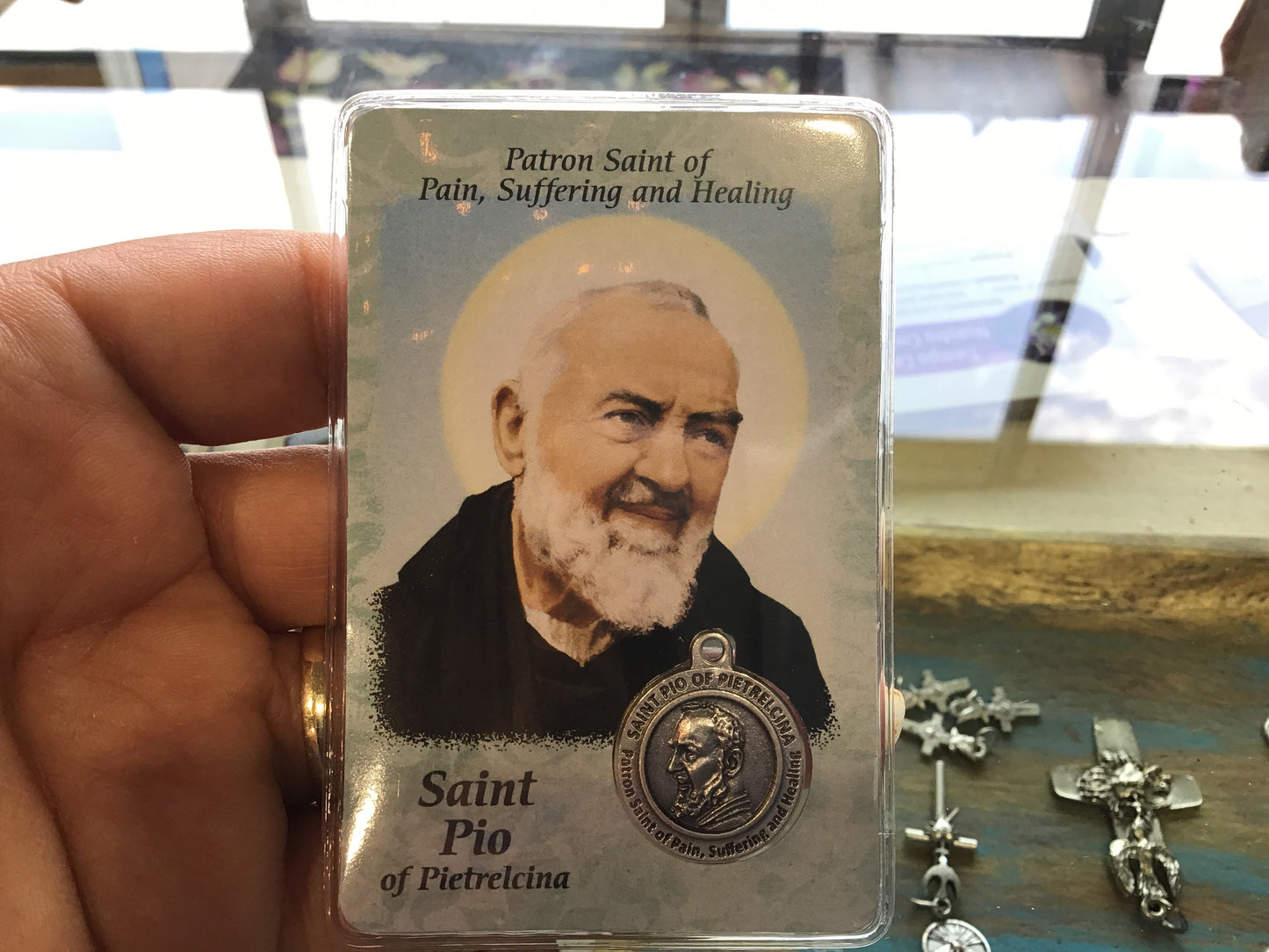 Healing Saints Prayer Cards with Medals