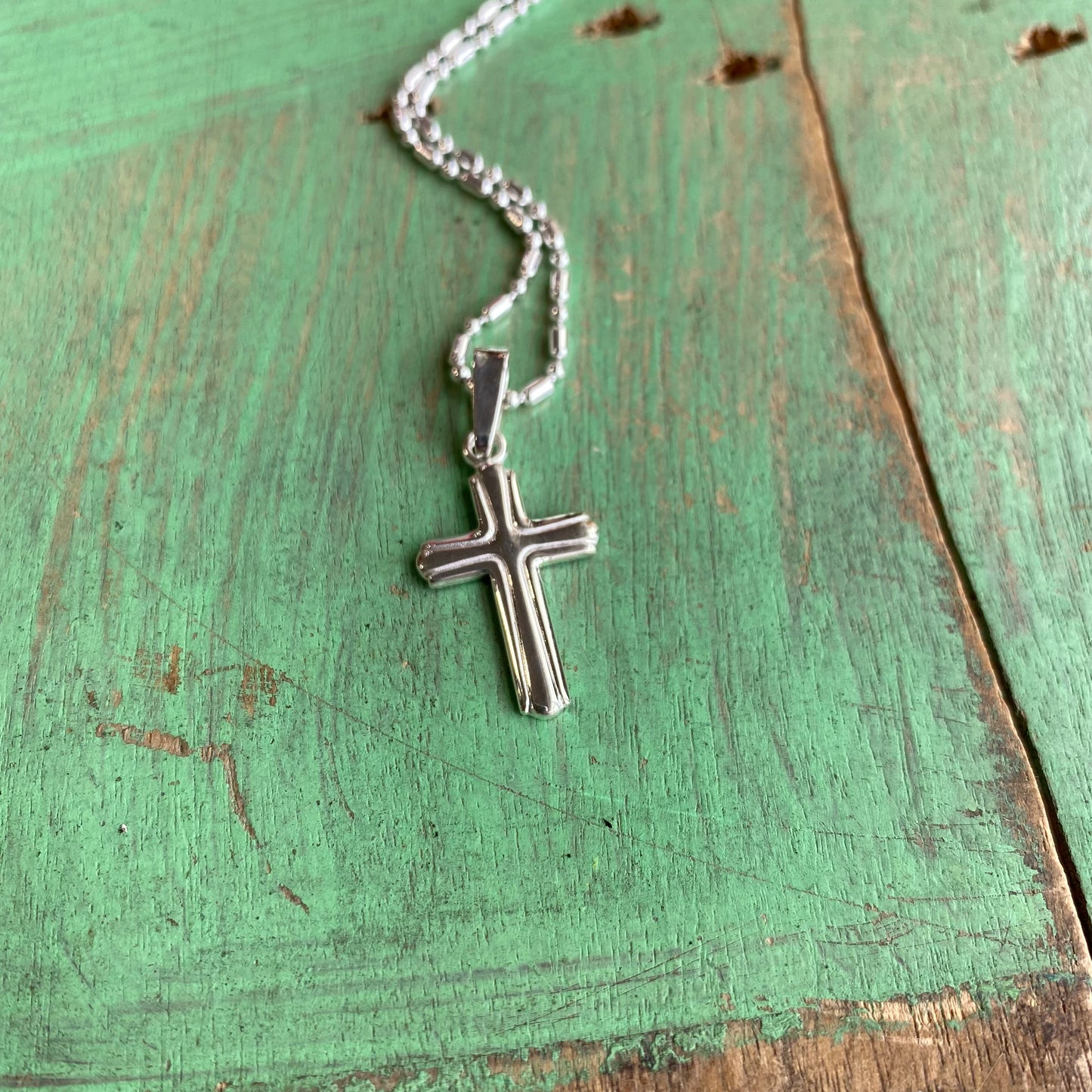 Simple Sterling Silver Cross Necklace