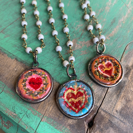 Lydia’s Round Sacred Heart Necklace