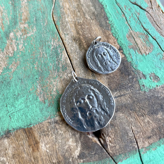 Holy Face of Jesus Sterling Silver Medallions