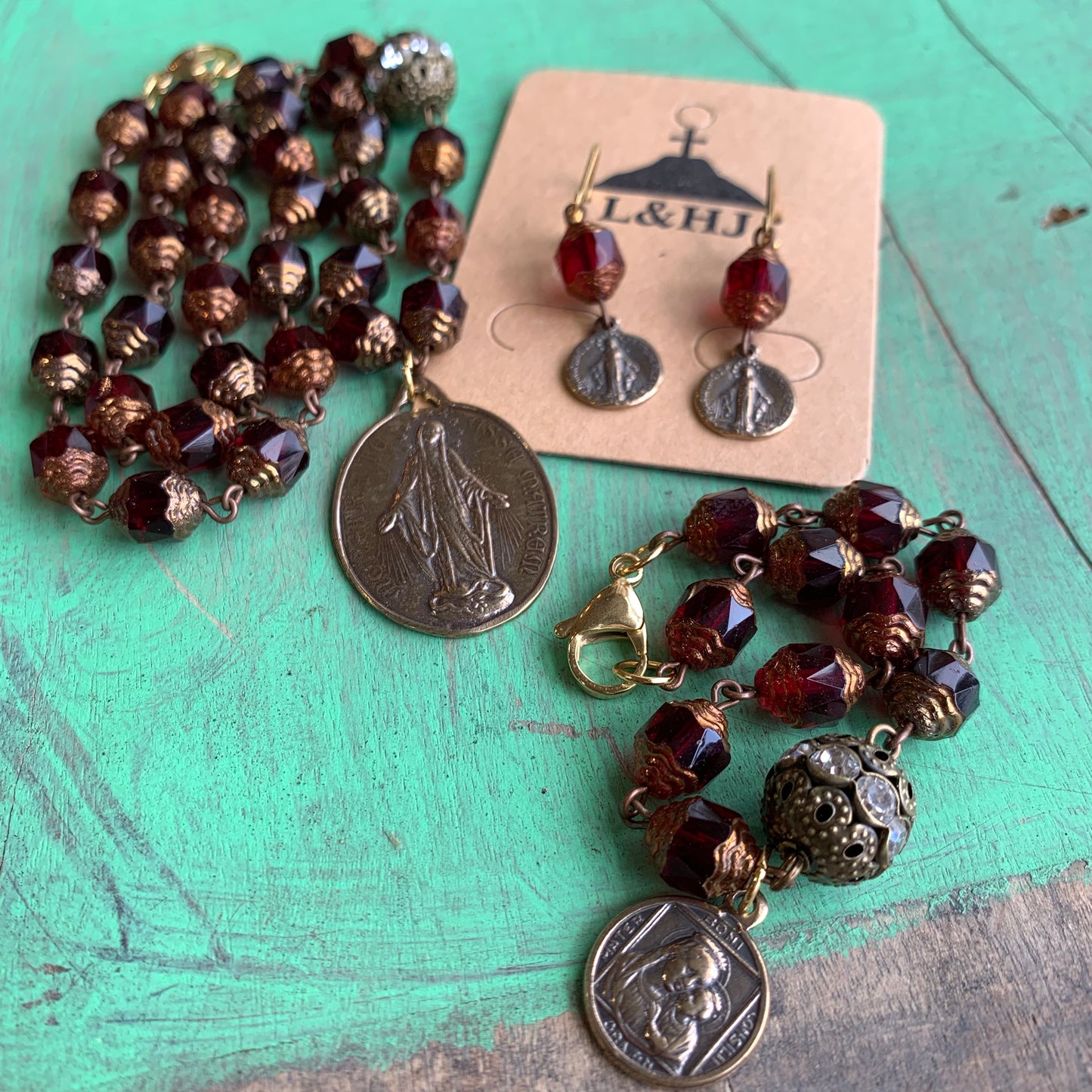 Miraculous Medal Red Set