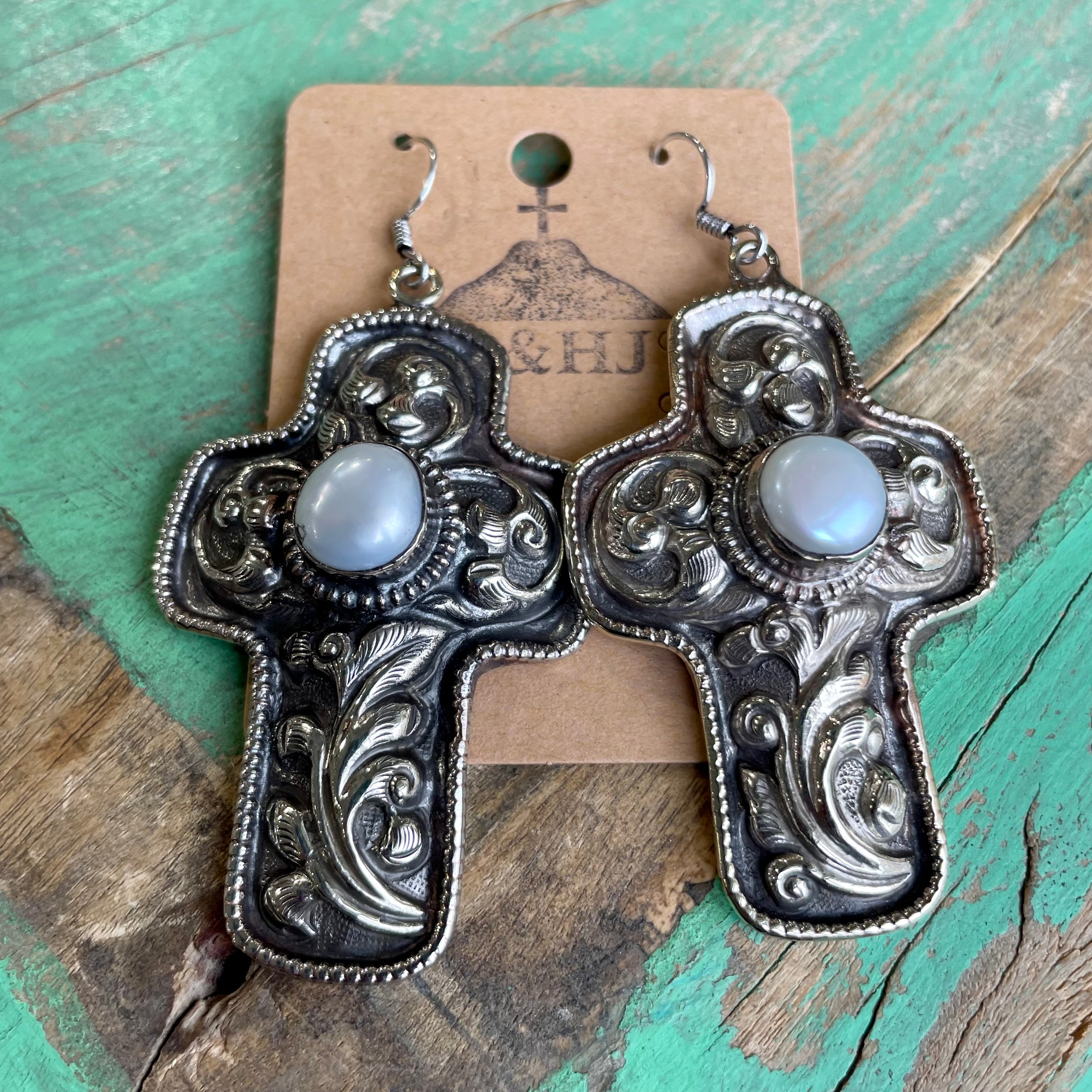 Chunky cross sale earrings