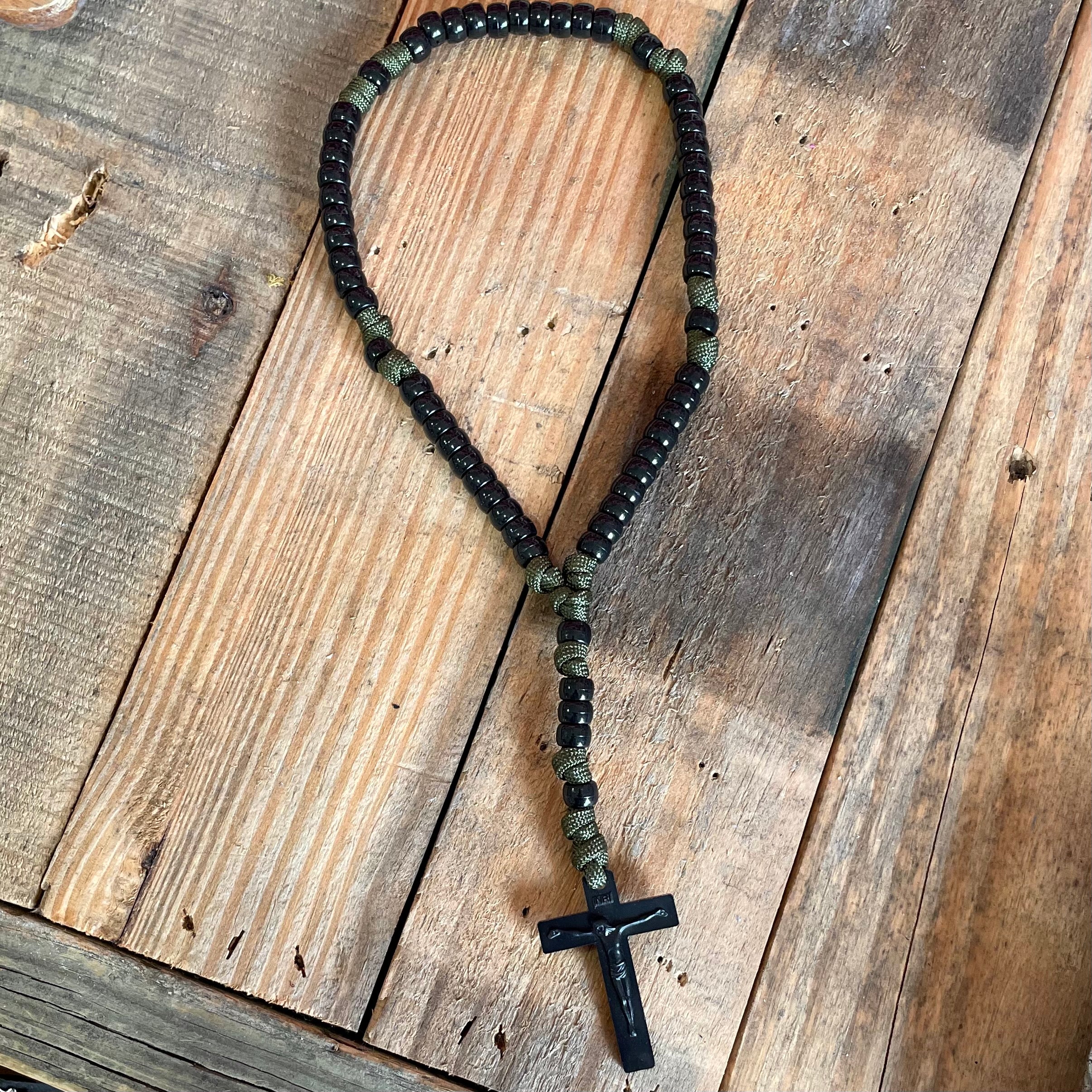 Paracord on sale rosary necklace