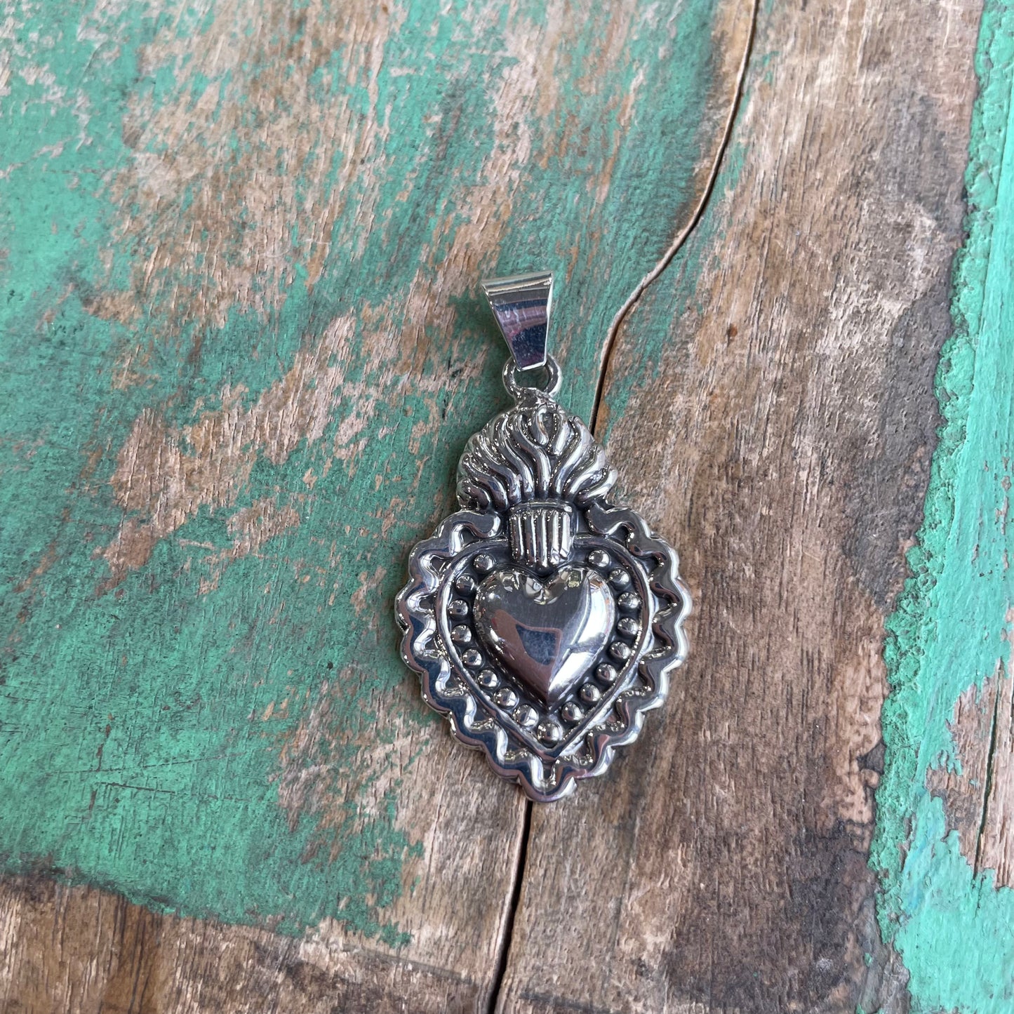 Sacred Heart Earrings and Pendant