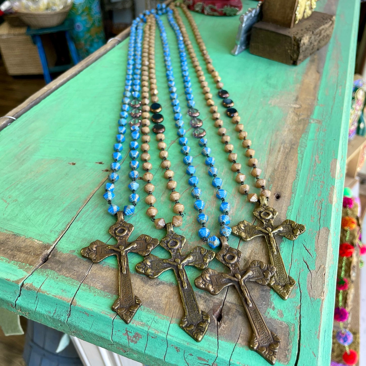 Brass Crucifix Signature Necklace