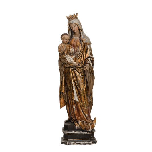 Vintage Reproduction Virgin Mary and Child Statue