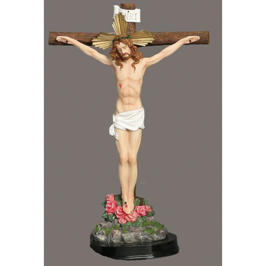 Standing Crucifix with Roses